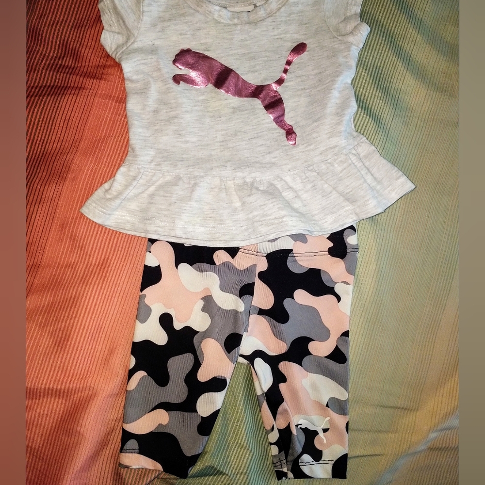 Girls Camo Puma Outfit